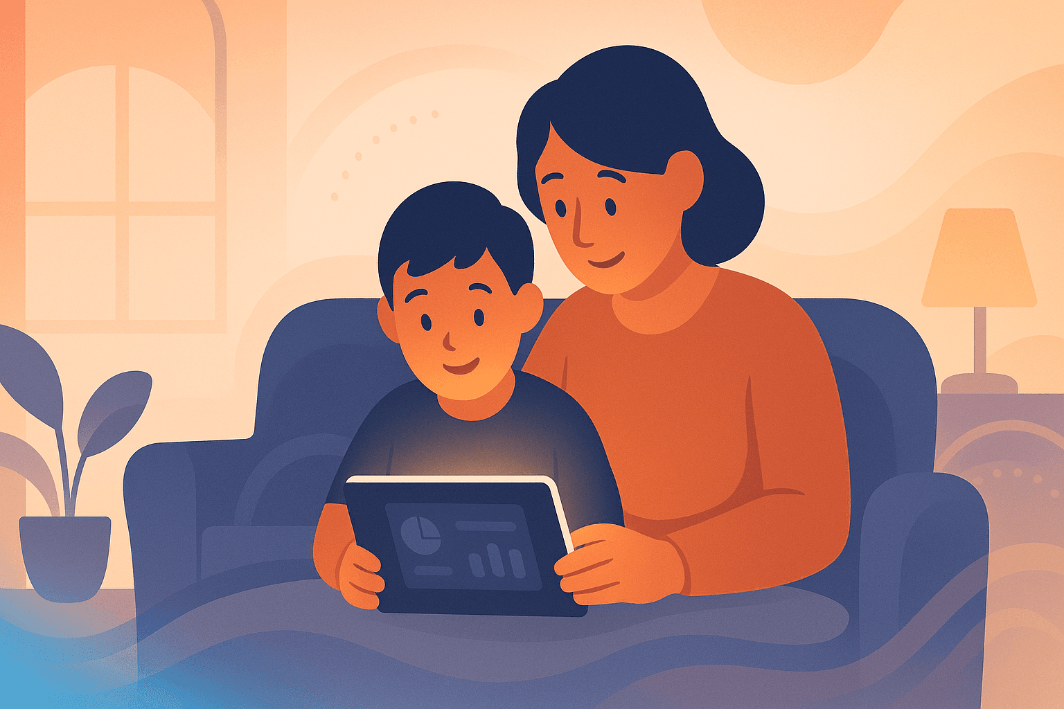 Parent viewing child’s progress dashboard